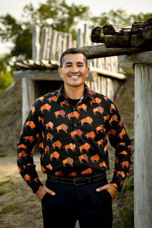 Ledger Bison Cotton Button Up