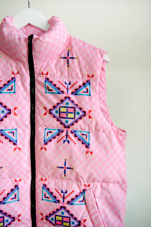 Geometric Down Puffer Vest