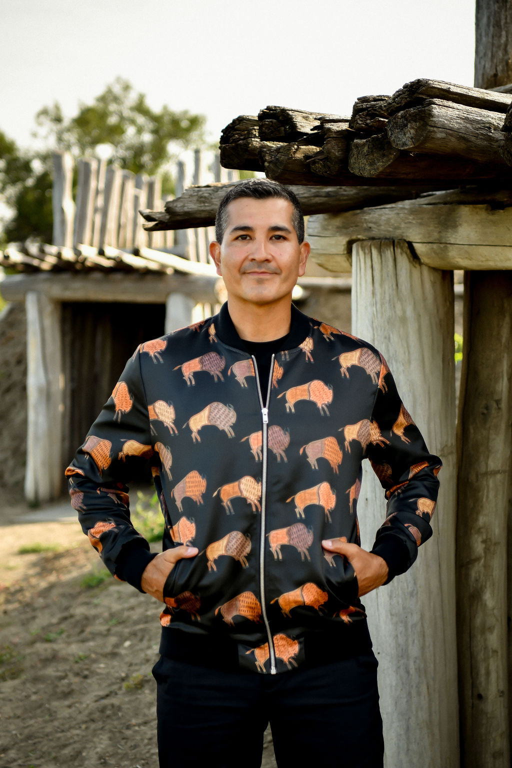 Ledger Bison Bomber Jacket (Made to Order)