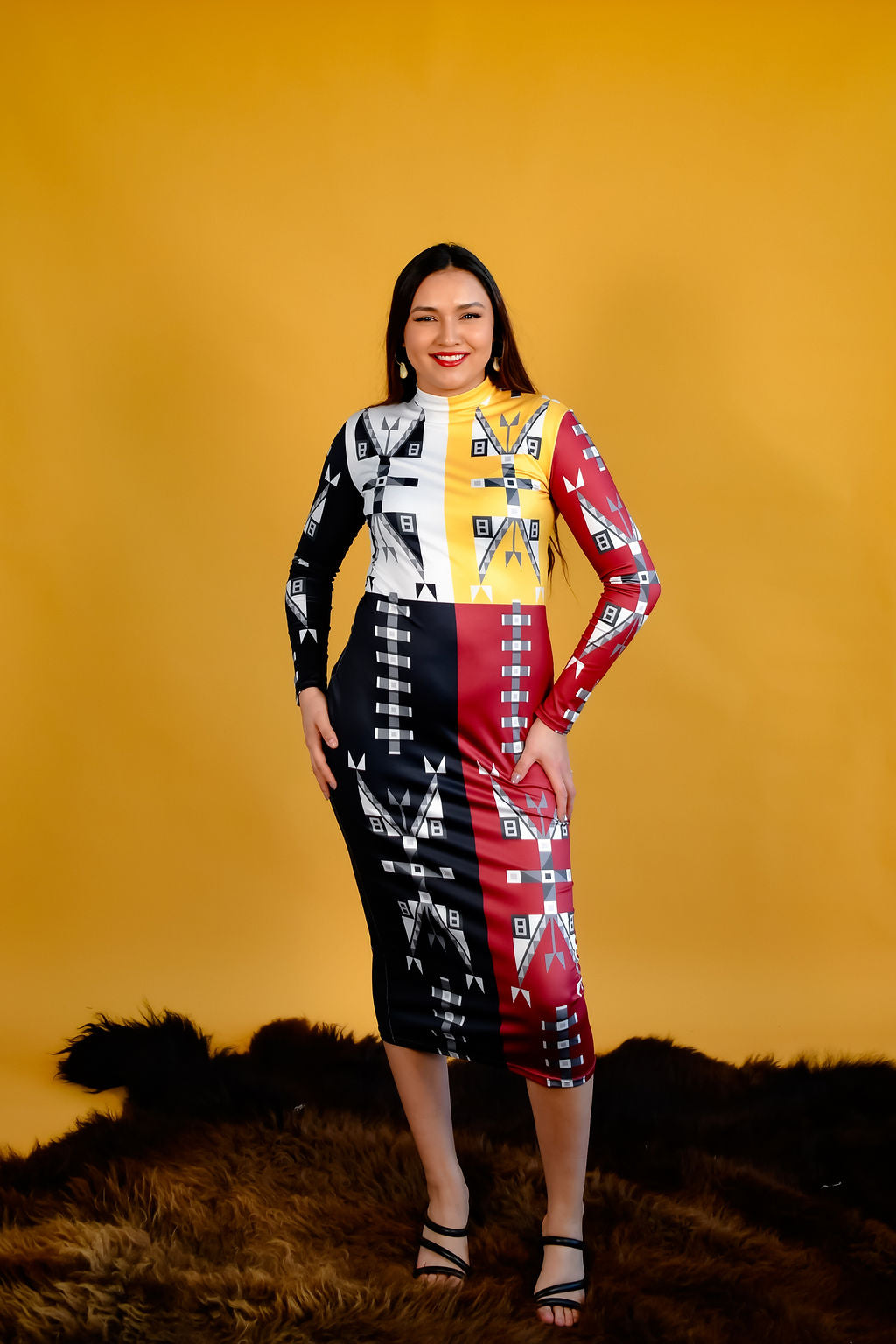Color Block Geometric Bodycon – Lauren Good Day