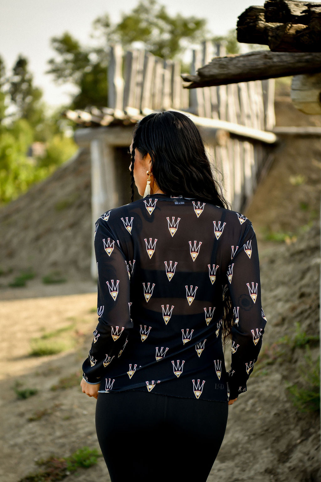 Feathers Mesh Top