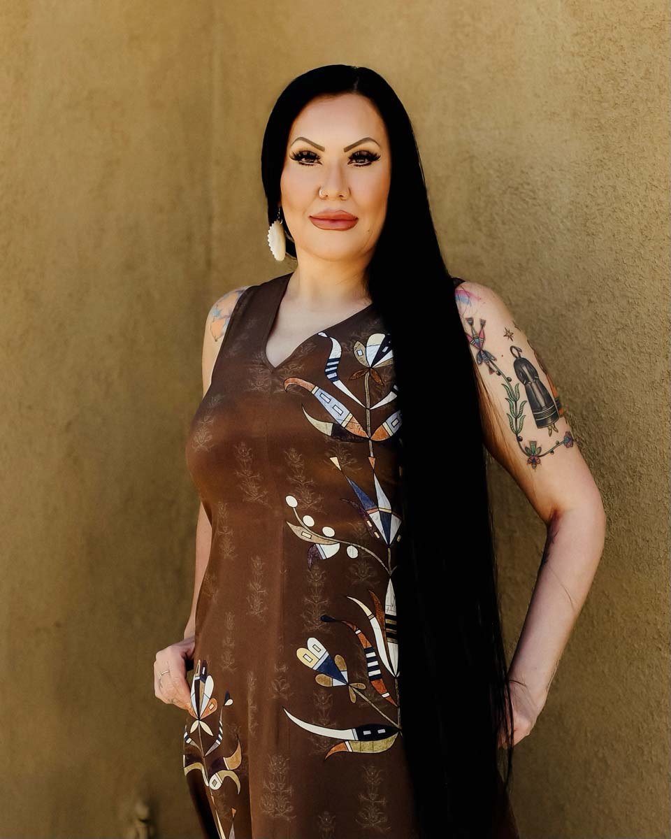 Floral A Line Silk Dress (Made to Order)