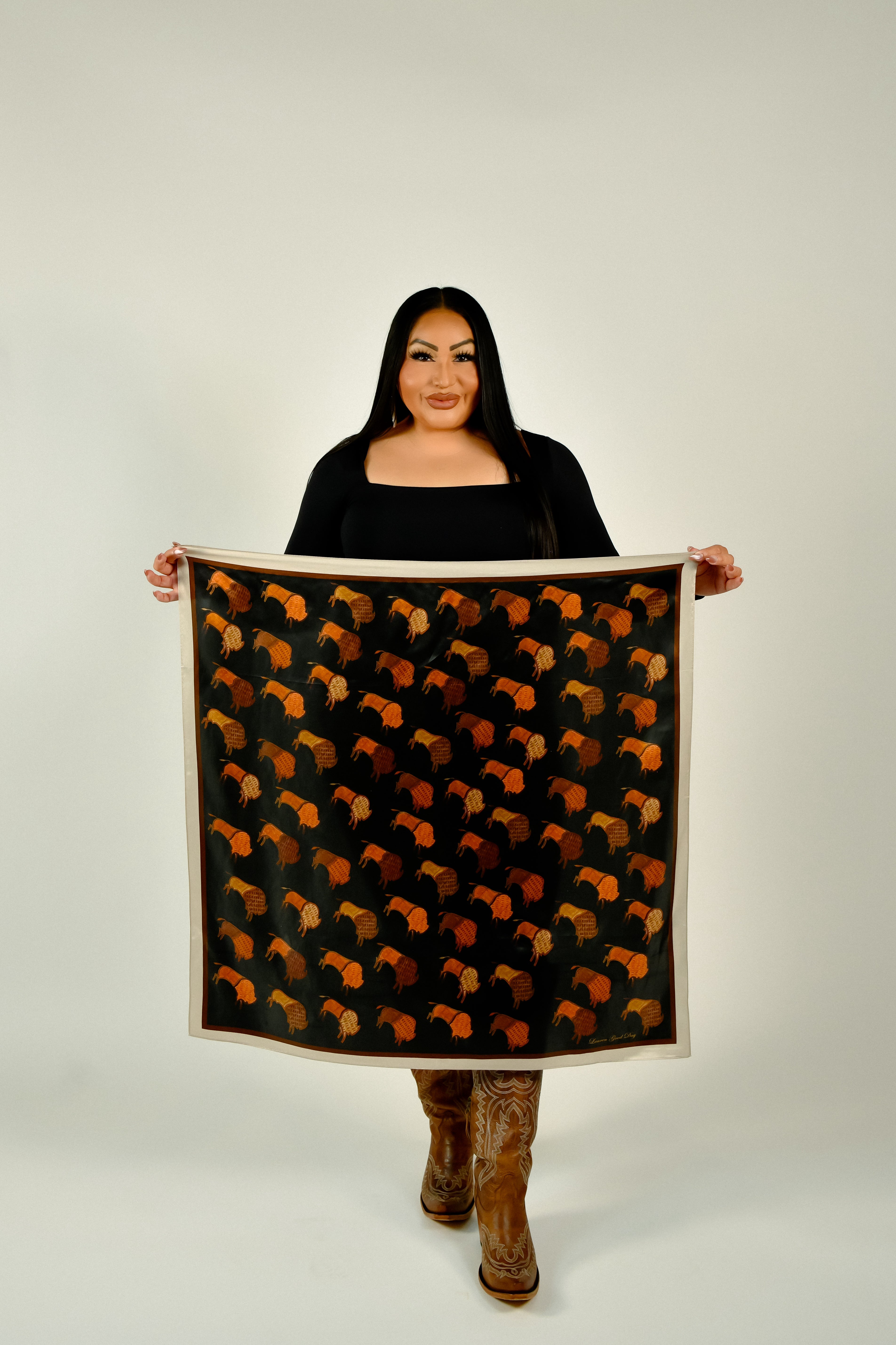 Ledger Bison Silk Scarf