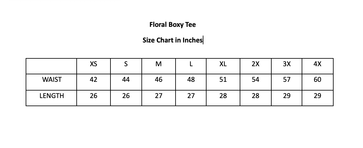 Floral Boxy Cotton Tee (Made to Order)