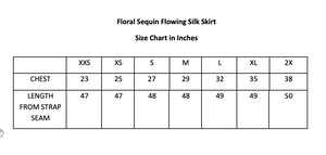 Floral Sequin Flowing Silk Dress (Made to Order)