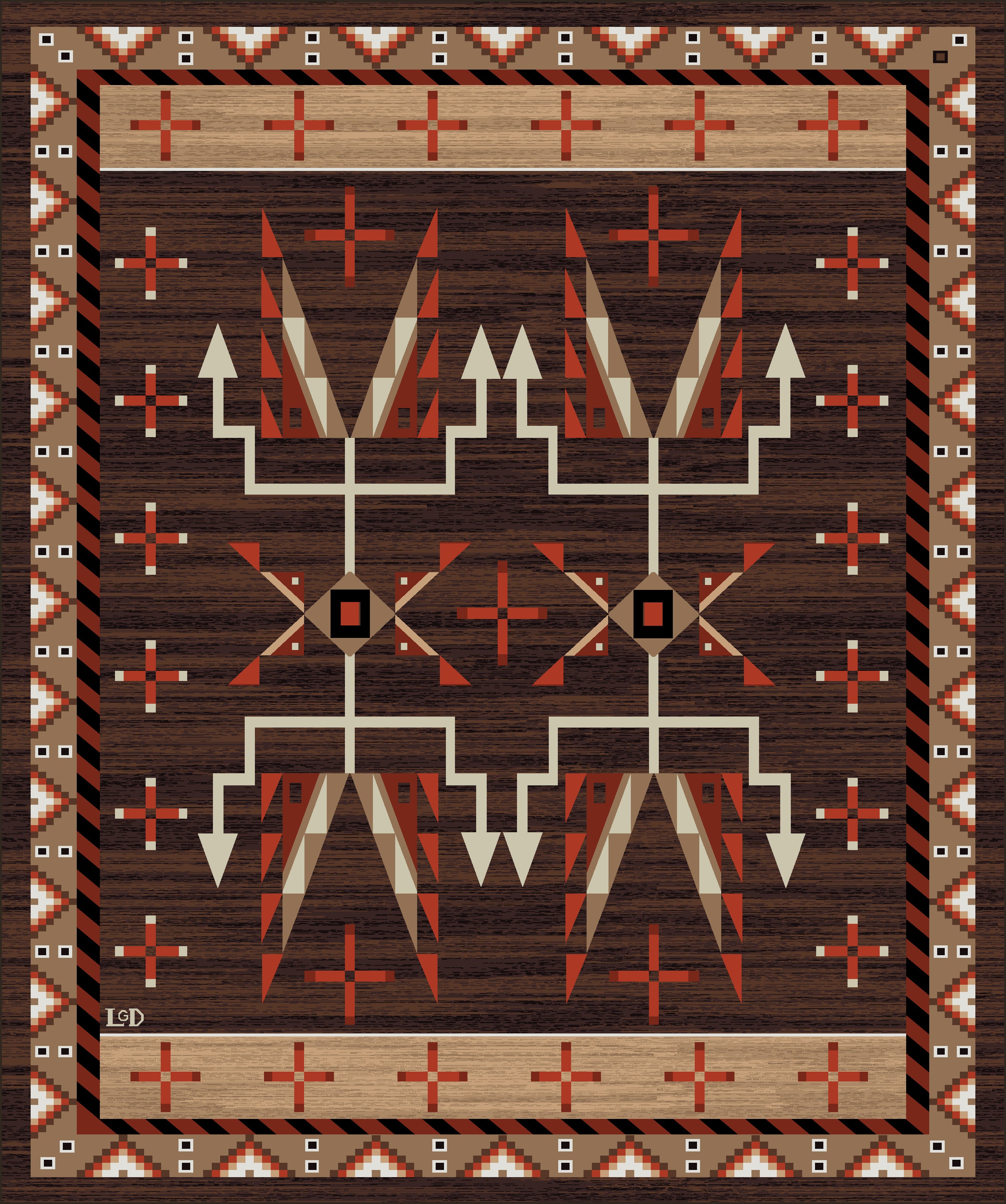 Geometric Earth Rug (MADE TO ORDER) β Lauren Good Day