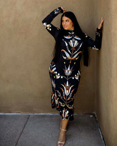 Ledger Florals Bamboo Bodycon (Made to Order)