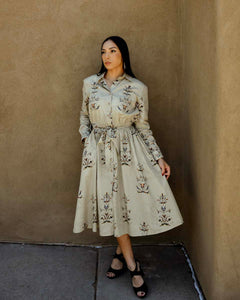 Floral Cotton Shirt Dress (Made to Order)