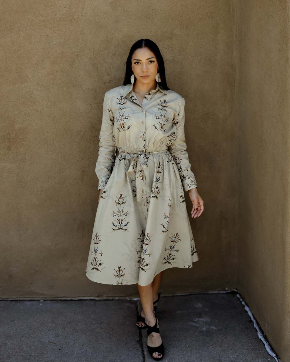 Floral Cotton Shirt Dress (Made to Order)