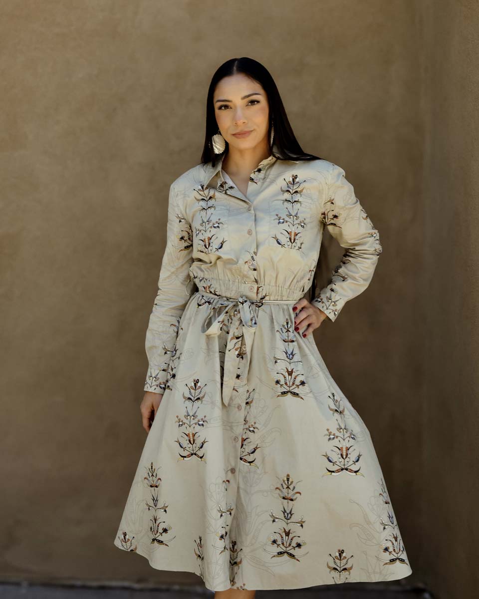 Floral Cotton Shirt Dress (Made to Order)