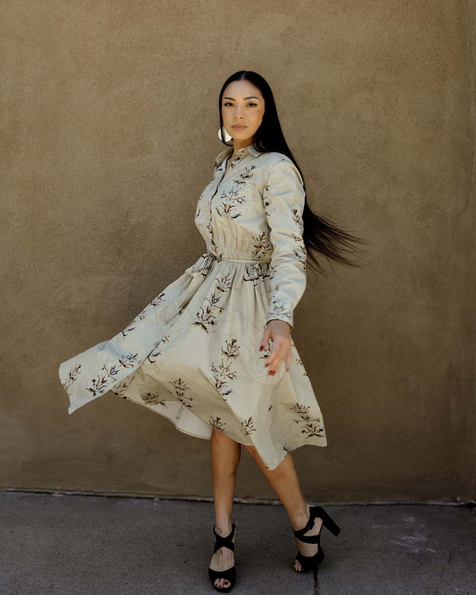 Floral Cotton Shirt Dress (Made to Order)