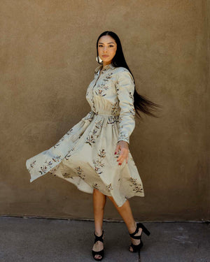 Floral Cotton Shirt Dress (Made to Order)