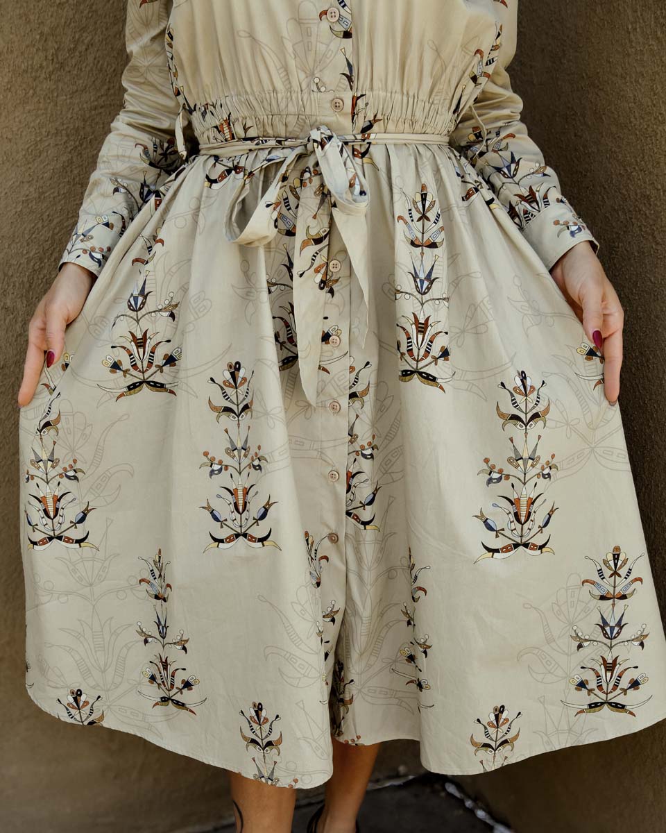 Floral Cotton Shirt Dress (Made to Order)
