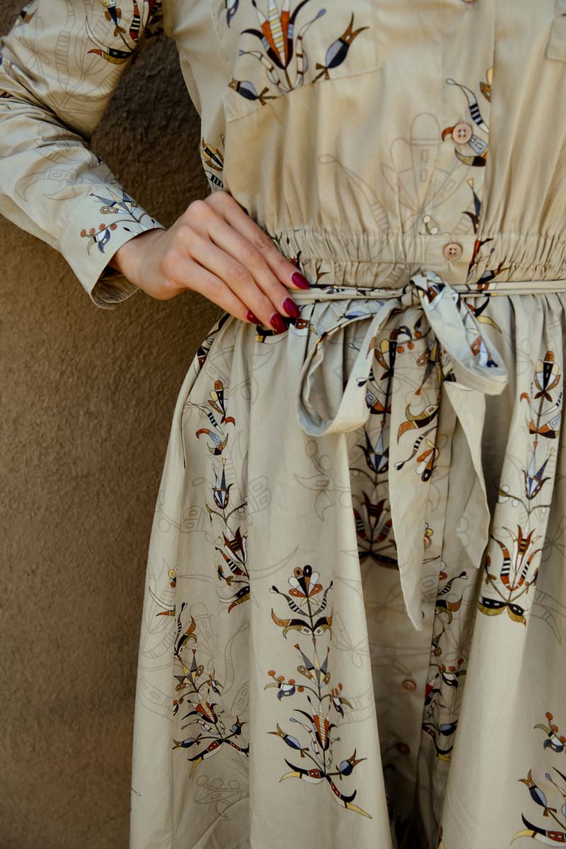 Floral Cotton Shirt Dress (Made to Order)