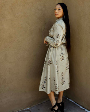 Floral Cotton Shirt Dress (Made to Order)