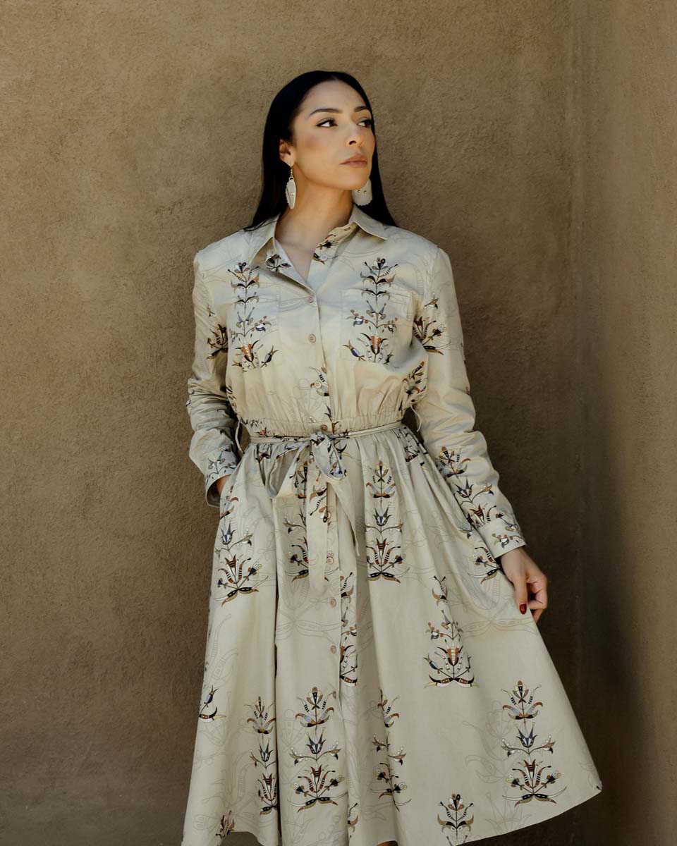 Floral Cotton Shirt Dress (Made to Order)