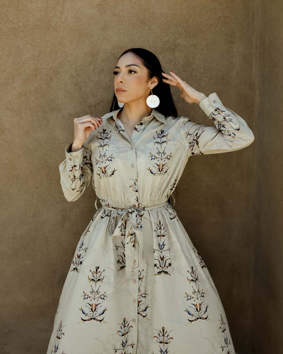 Floral Cotton Shirt Dress (Made to Order)