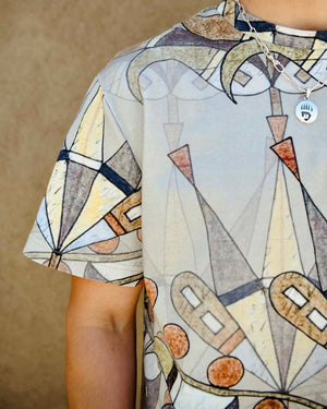 Floral Boxy Cotton Tee (Made to Order)