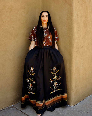 Ribbons Floral Viscose Palazzo Pant (Made to Order)