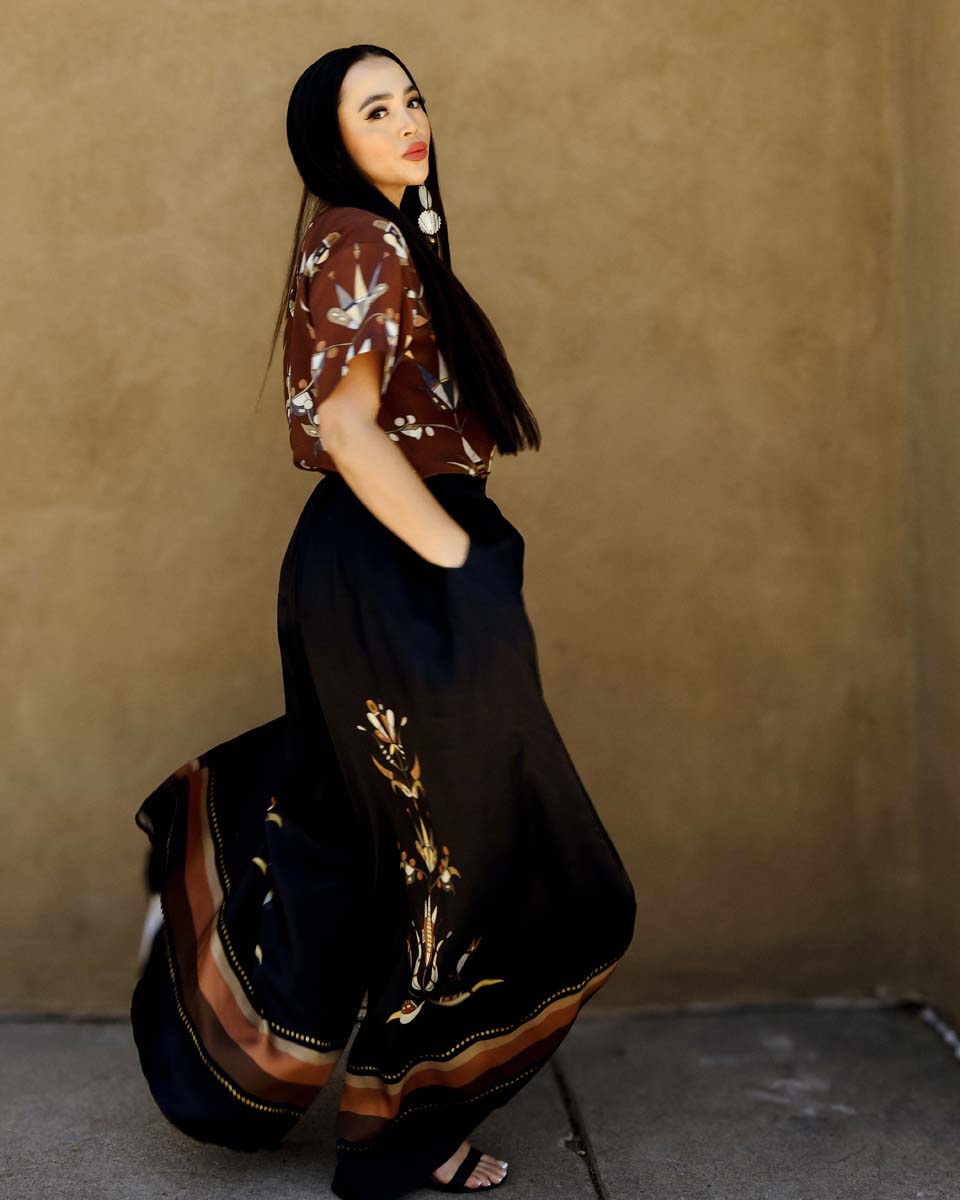 Ribbons Floral Viscose Palazzo Pant (Made to Order)