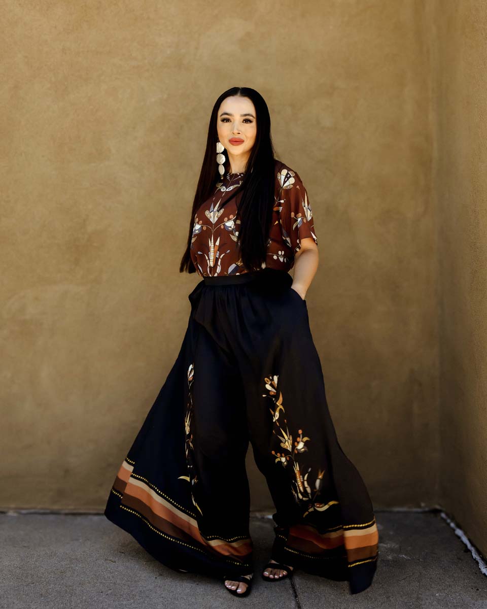 Ribbons Floral Viscose Palazzo Pant (Made to Order)