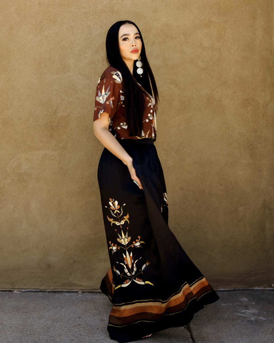 Ribbons Floral Viscose Palazzo Pant (Made to Order)