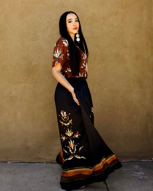 Ribbons Floral Viscose Palazzo Pant (Made to Order)