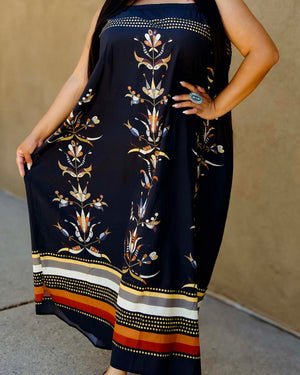 Floral Sequin Flowing Silk Dress (Made to Order)
