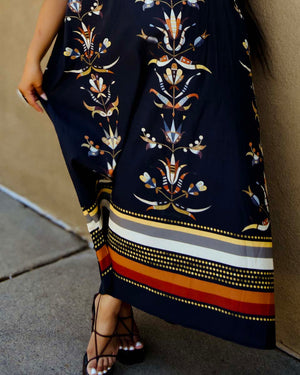 Floral Sequin Flowing Silk Dress (Made to Order)