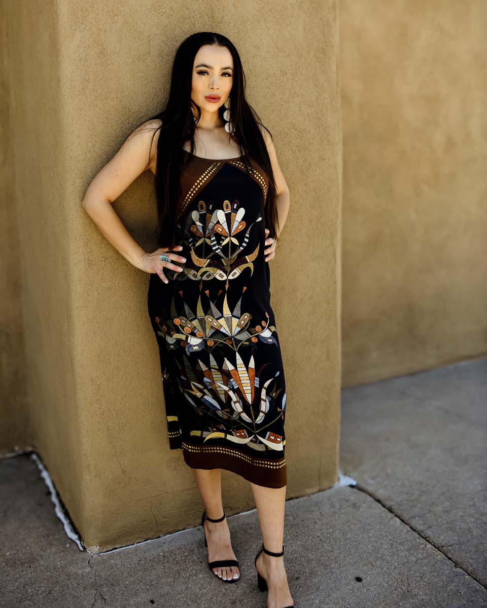 Floral Sequin Silk Slip Dress (Made to Order)