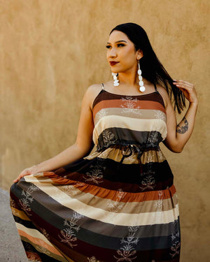 Ribbons Waist Tie Viscose Maxi (Made to Order)