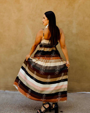 Ribbons Waist Tie Viscose Maxi (Made to Order)
