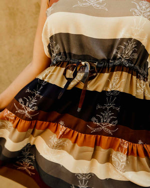 Ribbons Waist Tie Viscose Maxi (Made to Order)