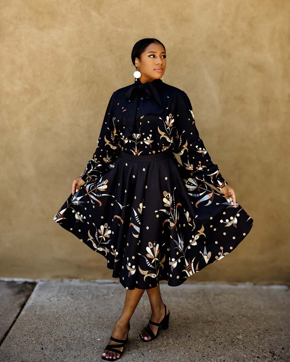 Sequin Floral Circle Skirt (Made to Order)