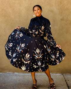Sequin Floral Circle Skirt (Made to Order)