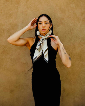 Ribbons Floral Silk Scarf (Made to Order)