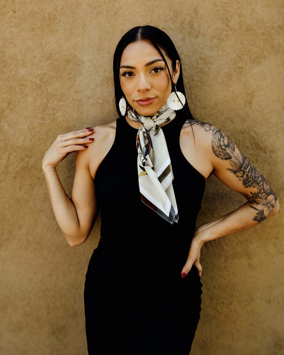 Ribbons Floral Silk Scarf (Made to Order)