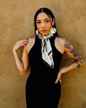 Ribbons Floral Silk Scarf (Made to Order)