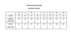 LGD Floral Cotton Hoodie (Made to Order)