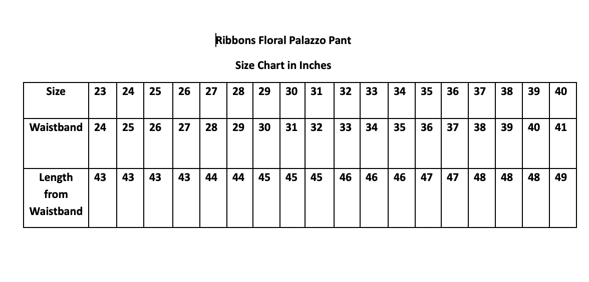 Ribbons Floral Viscose Palazzo Pant (Made to Order)