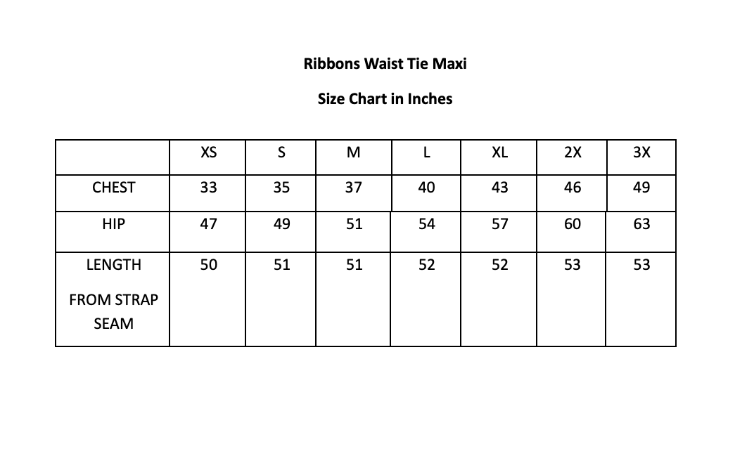 Ribbons Waist Tie Viscose Maxi (Made to Order)