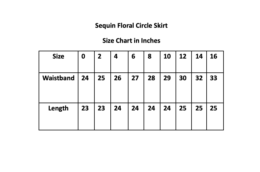 Sequin Floral Circle Skirt (Made to Order)