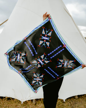 Star Geometric Silk Scarf