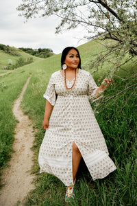 Elk Ivories Button Dress