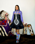 Feather Warbonnet Turtle Neck Dress