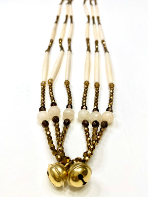 Bone & Bead Necklace - Bronze