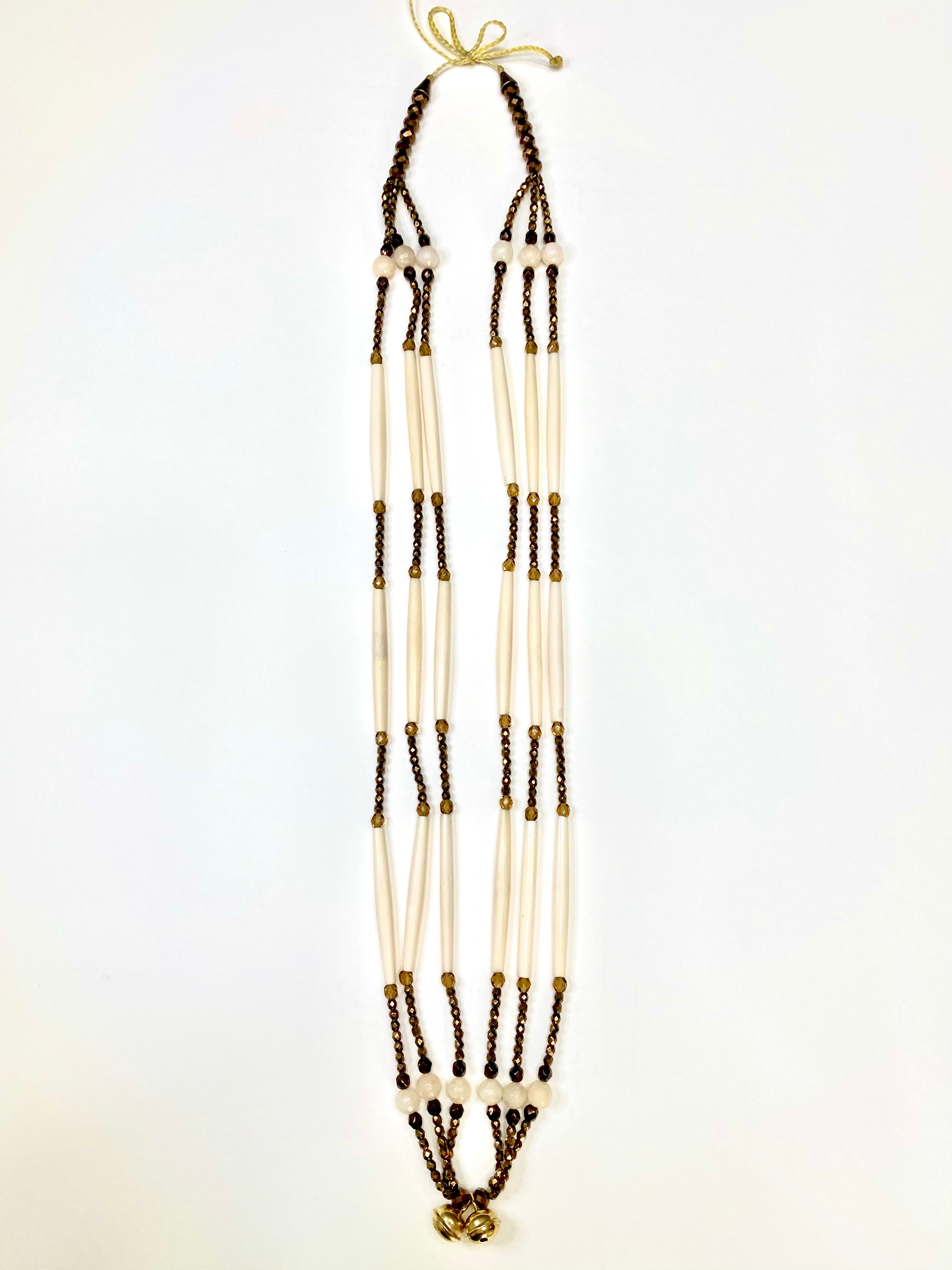 Handcrafted Beaded Agate and Bone Necklace from Africa - Maneray | NOVICA