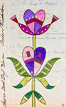 "Love Medicine Floral I" Original Ledger Drawing